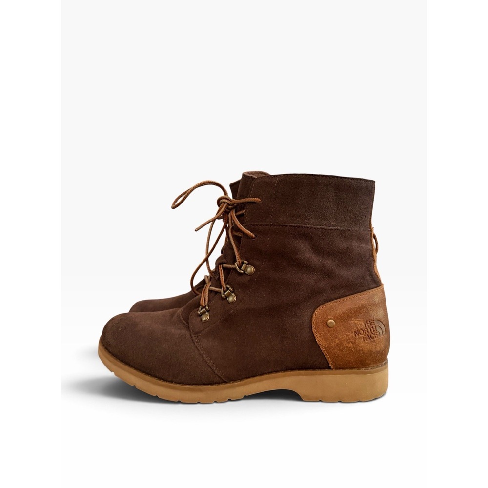North Face Ballard Lace II Womens 10 Brown Suede Waterproof Boots Leather Heel